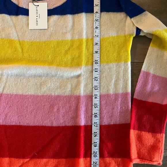 100% Cashmere striped crew neck sweater - Picture 4 of 4